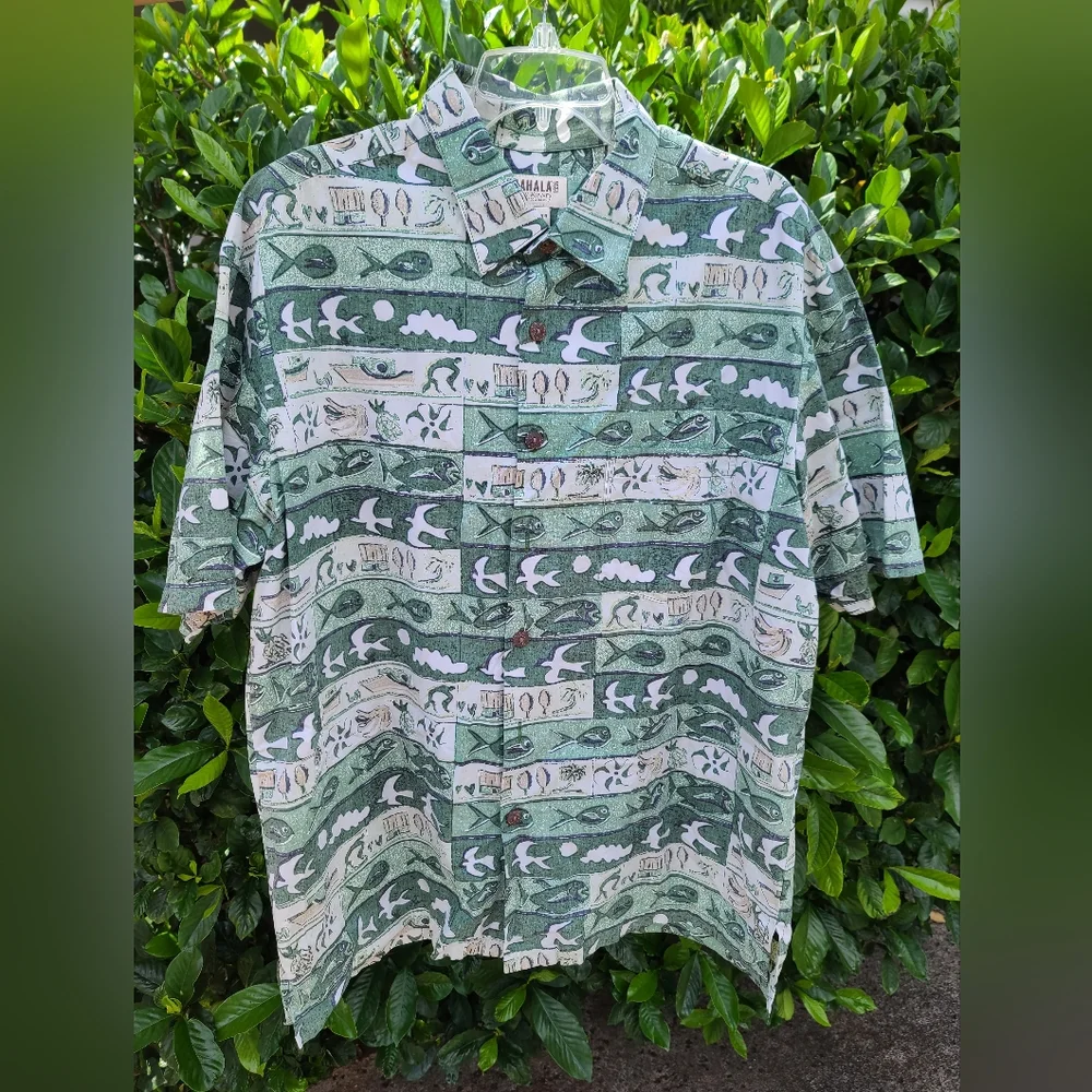 Kalaha Avi Kiriaty Button Down Aloha Shirt - Picture 1 of 4